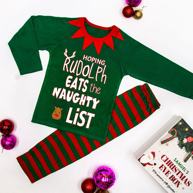 Personalised elf pyjamas outlet