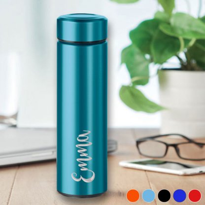 personalised metallic flask