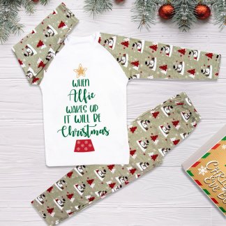 kids personalised Christmas pyjamas