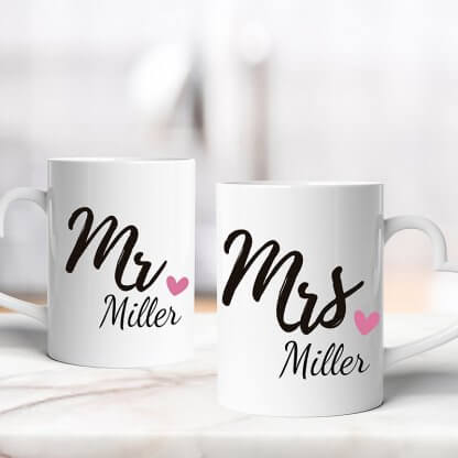 Personalised Valentine's Heart Mugs