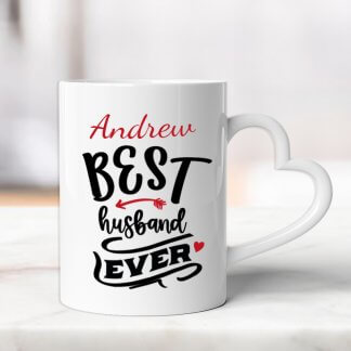 Personalised Valentine's Heart Mugs