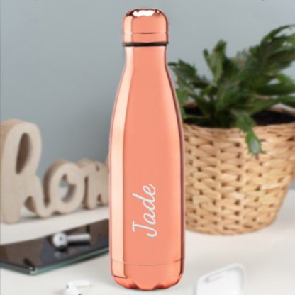 personalised rose gold bottle