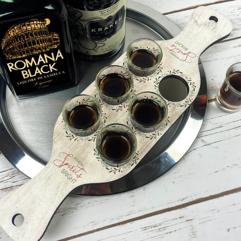 Shot Glass Paddle Making Spirits Bright Add a Personal Touch