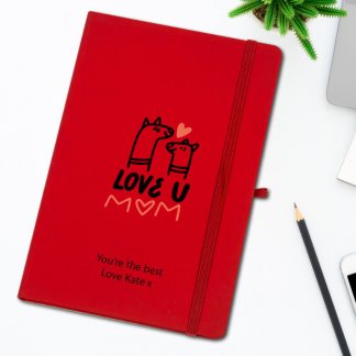 Coloured Love U Mum Notebook