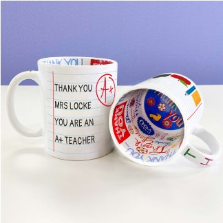 Personalised A+ Teacher Mug
