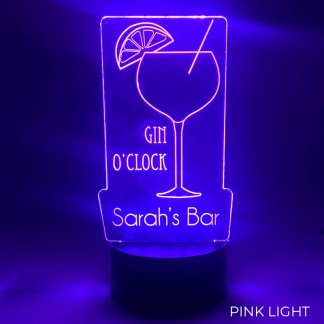 Personalised Gin O'clock Light