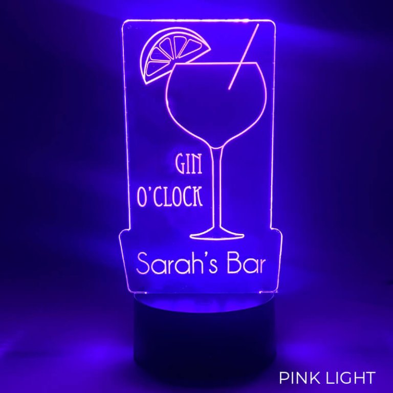 Personalised Gin O'clock Light Add a Personal Touch