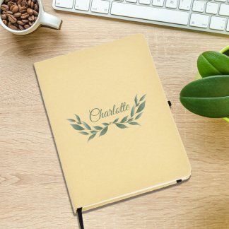 A5 Eco Notebook with Leaf Design