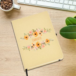 A5 Eco Notebook with Flowers Design
