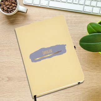 A5 Eco Notebook with Purple and Gold Design
